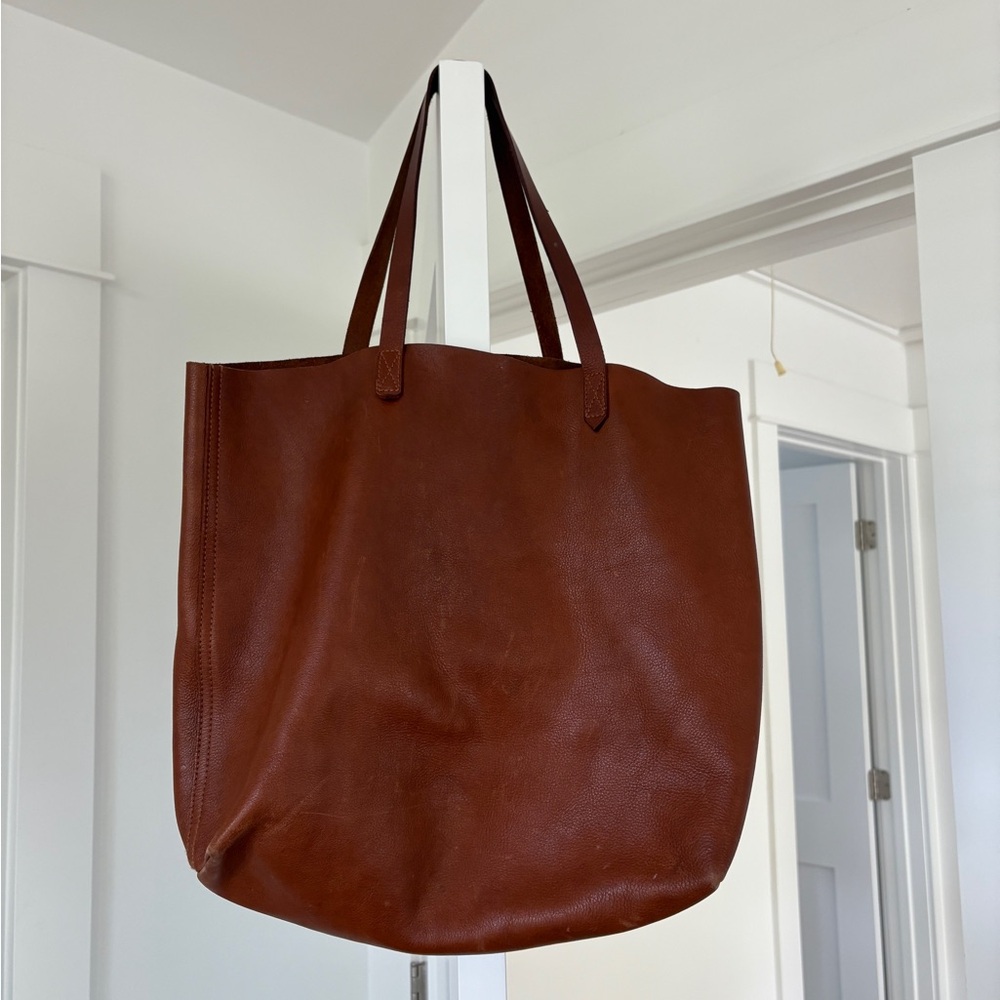 Madewell Rich Brown Leather Tote